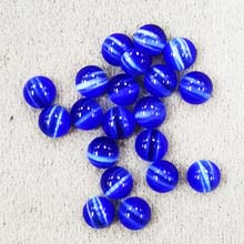 6MM ROUND CABOCHON CAT'S EYE BLUE (20PCS/BAG)